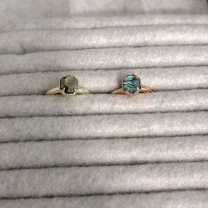 Kendra Scott Gold and Iridescent Rings